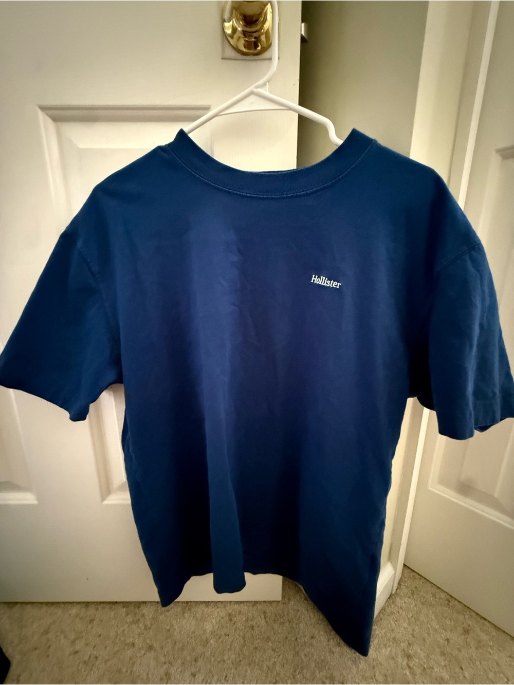 Hollister Men's Short Sleeve Crew Tee - Dark Blue
